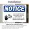 Signmission Saw Blade Present Disconnect Sign With Symbol, 10 in W x Rectangle, Vinyl Decal OS-2PACK-NS-D-710-L-18245 - alternate 4